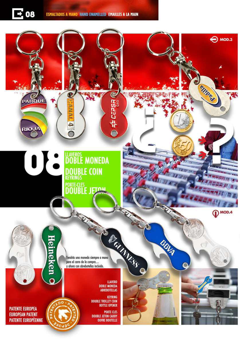 llaveros moneda doble - fabricantes llavero moneda doble